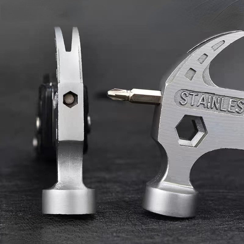 Multifunctional Stainless-Steel Hammer EDC Tool Portable Folding Pliers Outdoor claw hammer