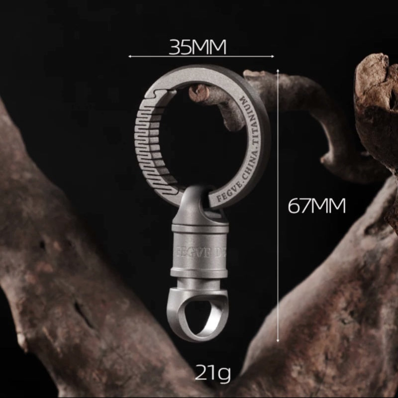 New Titanium Alloy Keychain Quick Opening Universal Buckle Car keychain EDC Pendant