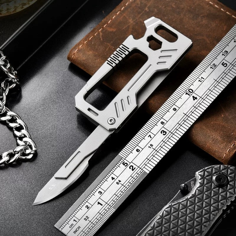 Titanium Alloy Multifunctional Car Keychain Knife M390 Blade
