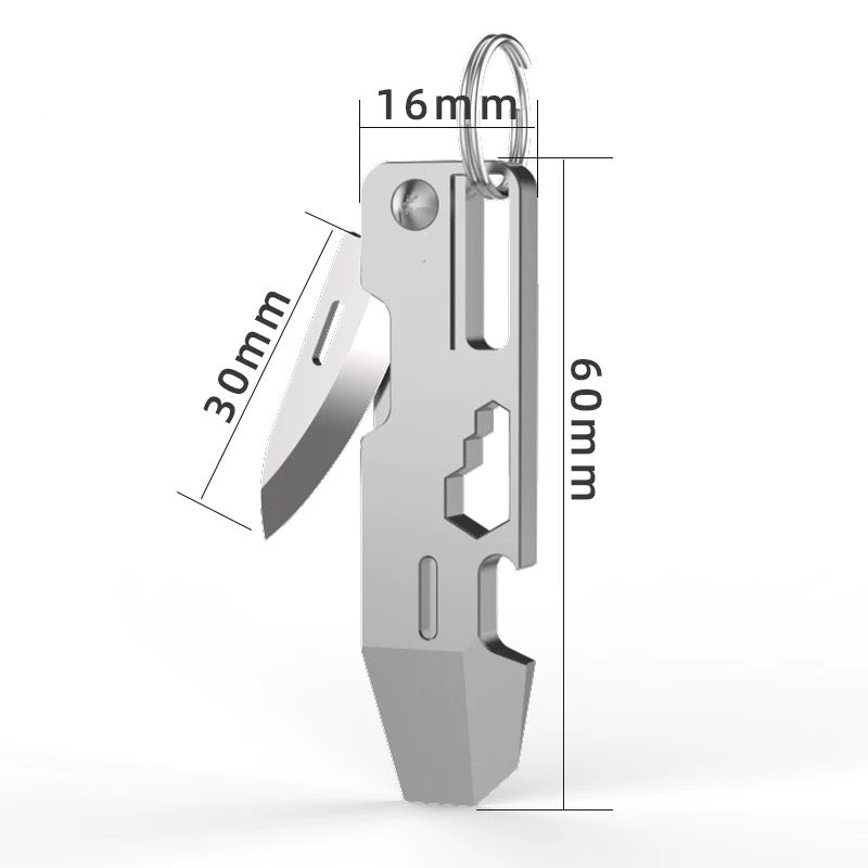 Titanium Alloy Multifunctional Small Crowbar Keychain Pendant Gadget