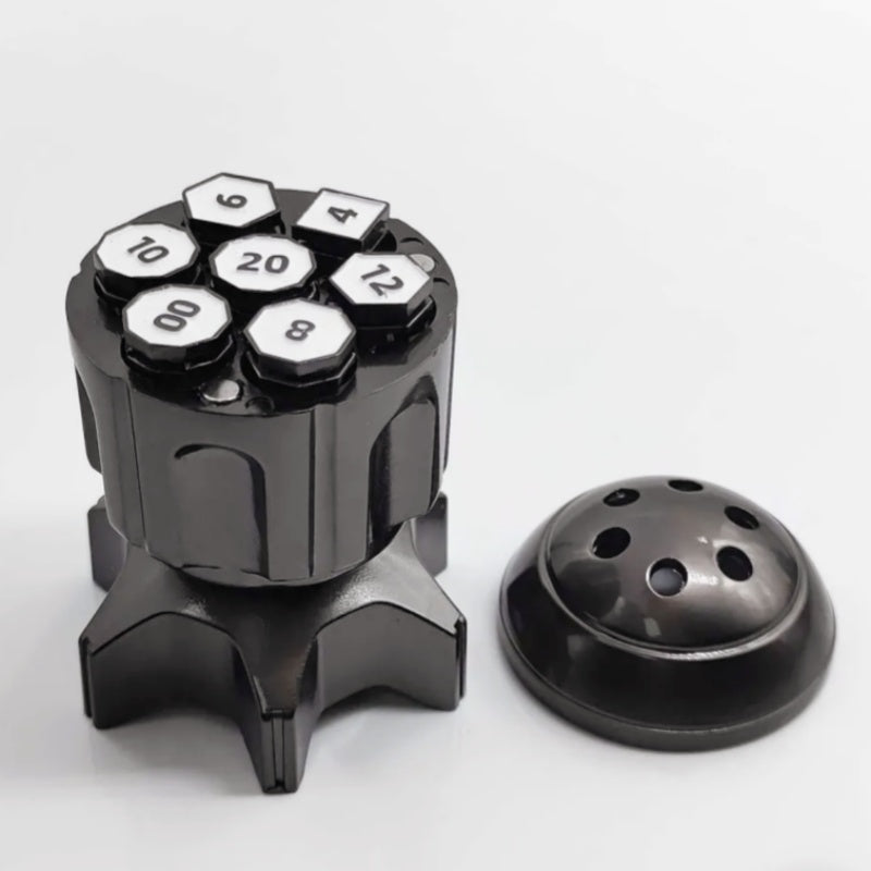 Cool Metal Rocket Bullet Dice Rotatable Polyhedron EDC Toy Fidget Spinner