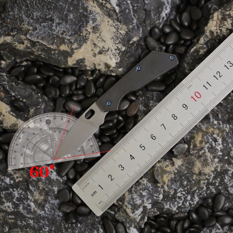 Advancer Titanium Alloy Outdoor D2 Folding Knife Keychain Knife EDC Gadgets