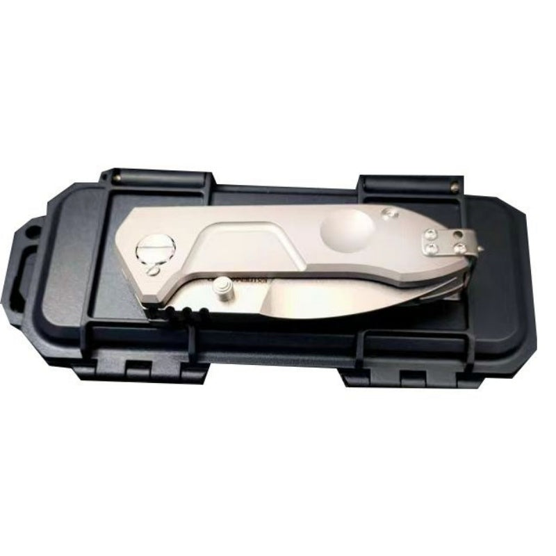 Extreme Force Rock Titanium Alloy Outdoor Tactical Folding Knife High Hardness Outdoor Survival Pocket Knife