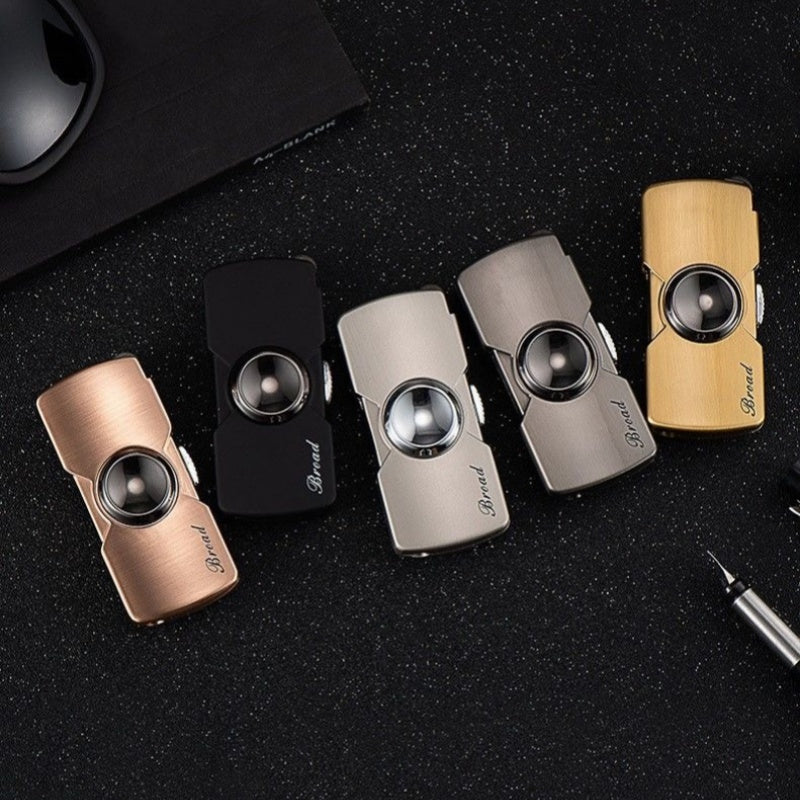 Mini Fidget Spinner Windproof Lighter Creative Gift EDC Gadget