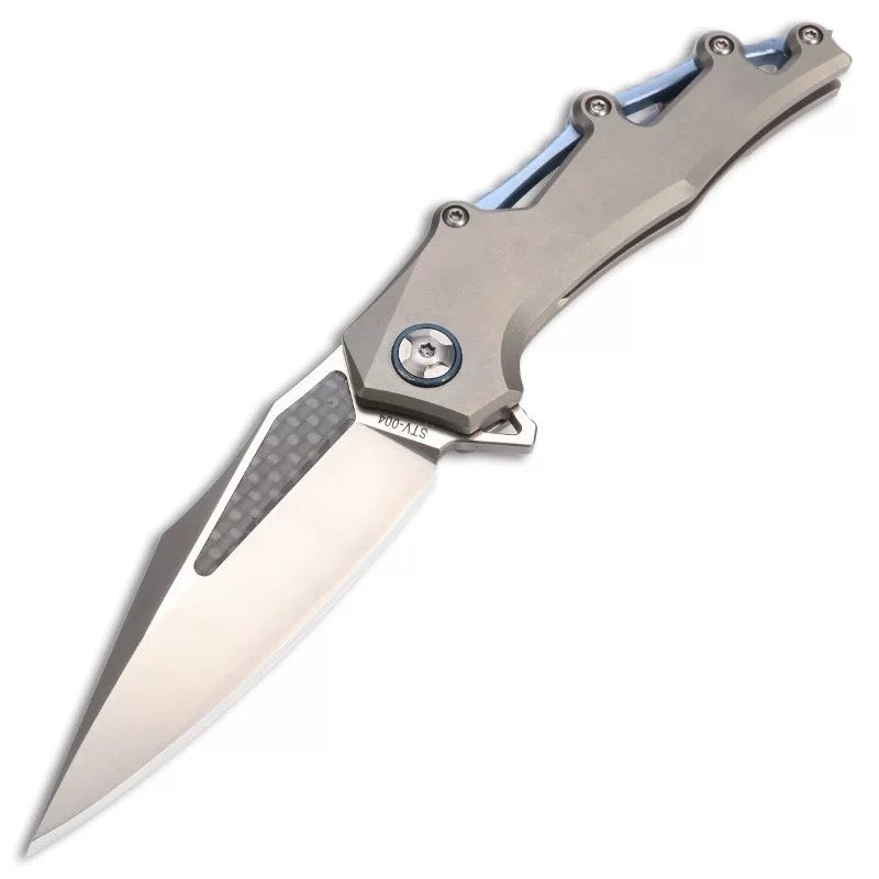 Cool M390 Powder Steel Folding Knife Titanium Alloy Handle Sharp Portable EDC Knife