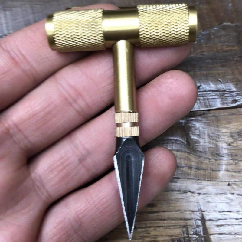 Outdoor Equipment Window Breaking EDC Tool Portable Detachable Self-defense Tool Hand Stabbing Tea Knife