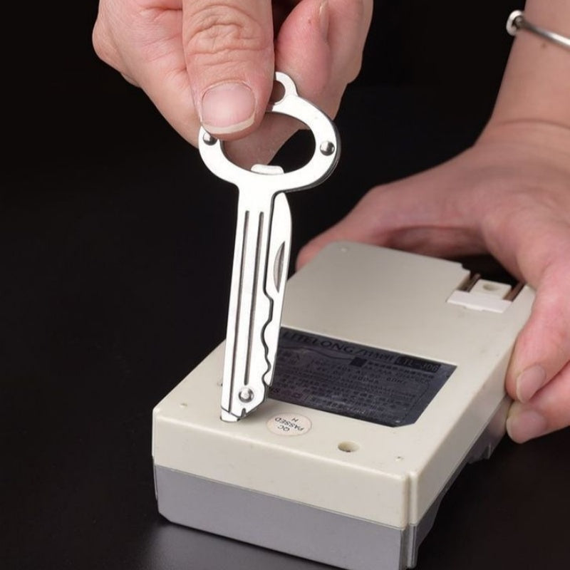 Portable Stainless Steel Bottle Opener Key Knife Multifunctional EDC Folding Knife Gadget