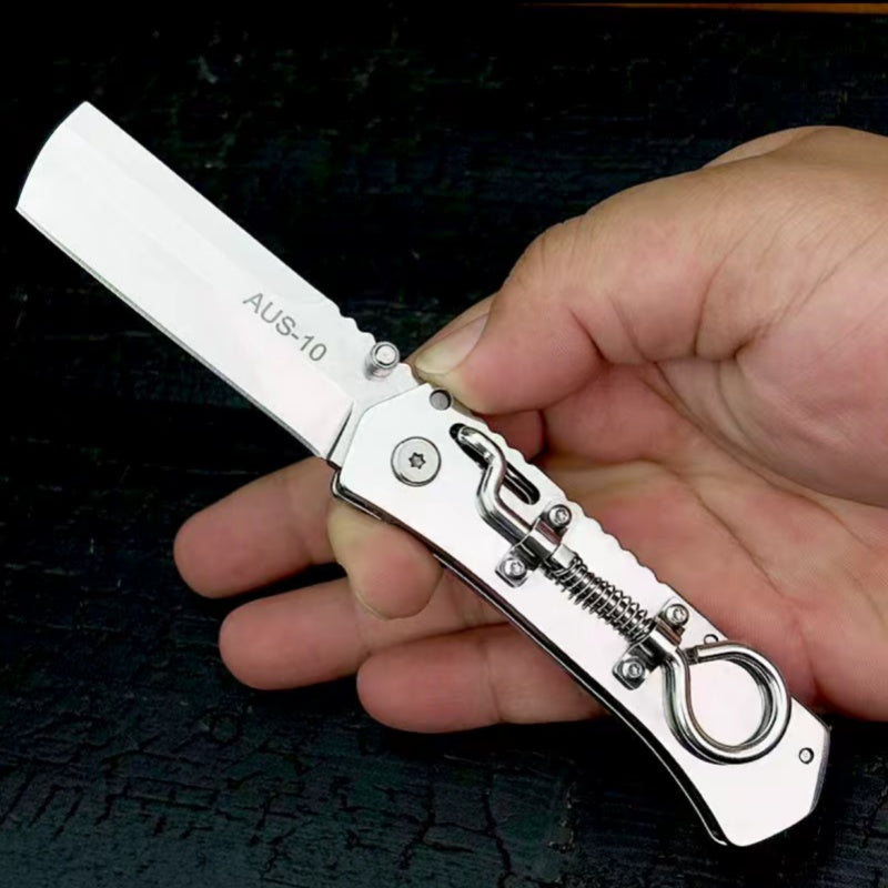 New Flipper Folding Knife with Pull-Ring Compact EDC Tool