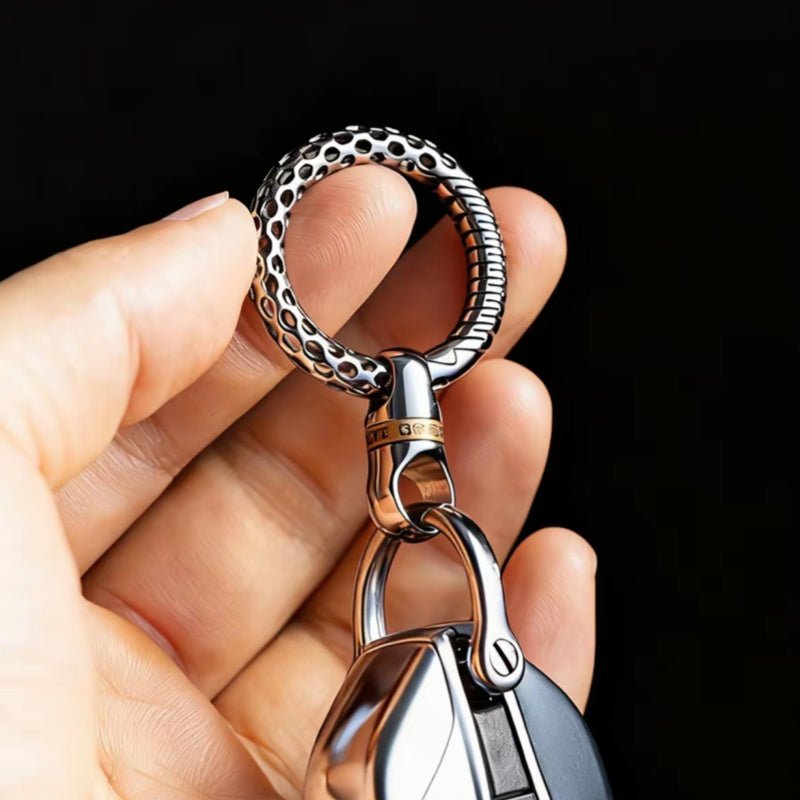 Hollow Ultra-Light Titanium Car Keychain - Minimalist Style