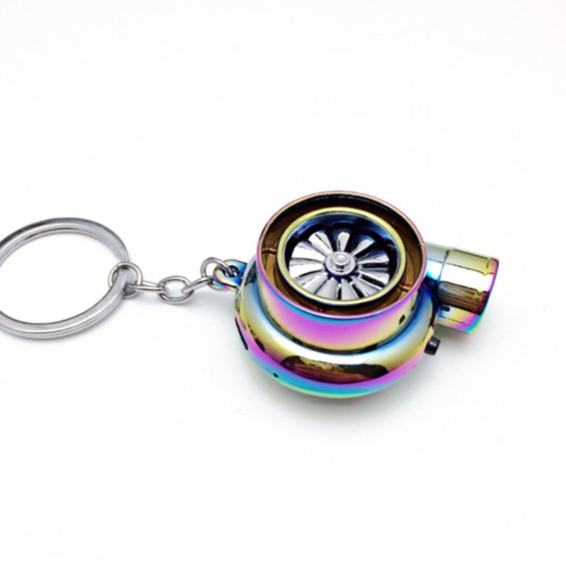 EDC Outdoor Turbine Lighter Turbo Cigarette Lighter USB Charging Keychain Metal Car Keychain Pendant