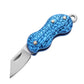 Peanut Folding Knife Mini Stainless-Steel Blade Key Chain Pendant Multifunctional EDC Tool