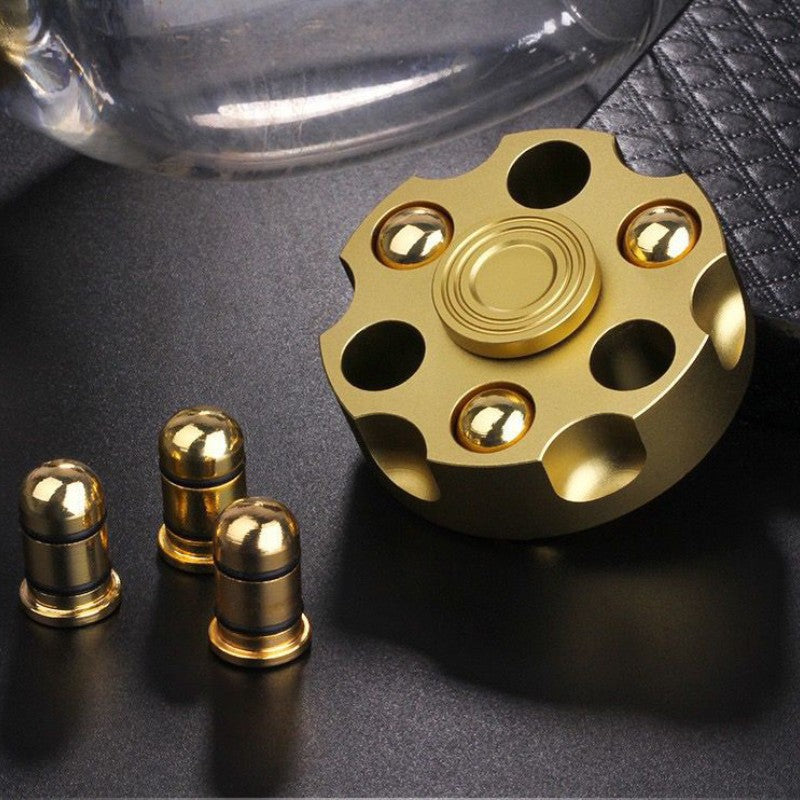 Revolver Copper Bullet Fidget Spinning EDC Toy Gyro Detachable Adult Pressure Reduction Toys