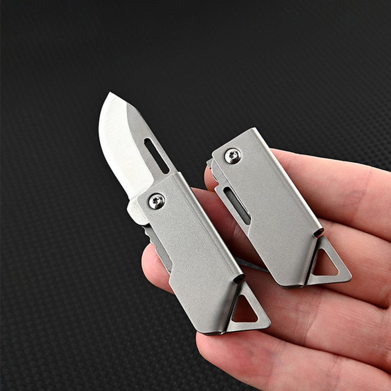 New D2 Blade Stainless Steel Forming Keychain Knife Outdoor Camping Self Defense Emergency Survival Knife