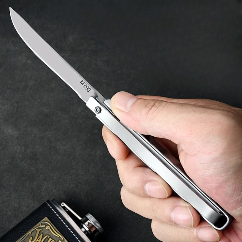 2 In 1 M390 Sharp Blade Mechanical Eversible Folding Pocket Knife - hakatoy