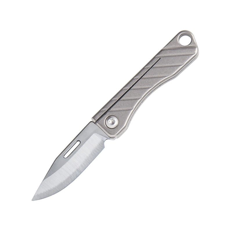 New Titanium Keychain Mini Folding Knife D2 Steel Sharp