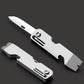 Multifunctional keychain Ti Folding Knife Crowbar Bottle Opener EDC Gadgets