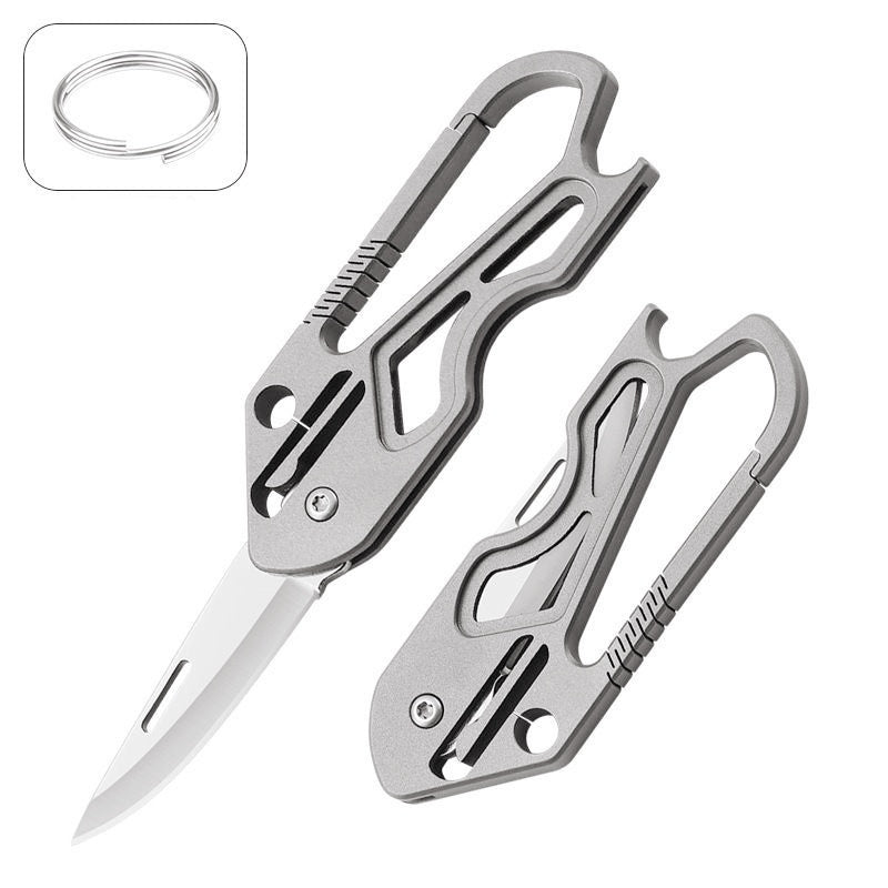 New Titanium Alloy Multifunctional Keychain Knife