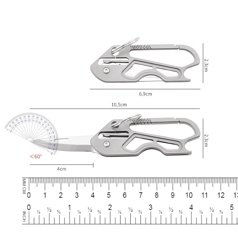 New Titanium Alloy Multifunctional Keychain Knife