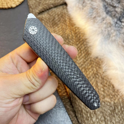 Portable Folding Knife with Full Carbon Fiber Handle