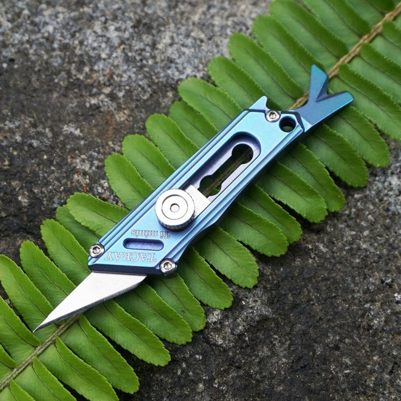 Titanium Alloy EDC Utility Knife Mini Pocket Knife Replaceable Blade