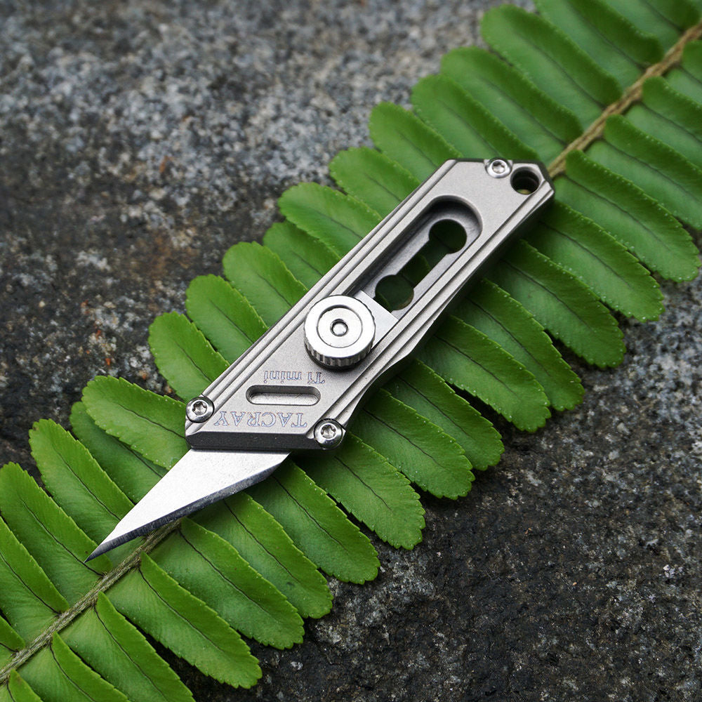 Titanium Alloy EDC Utility Knife Mini Pocket Knife Replaceable Blade