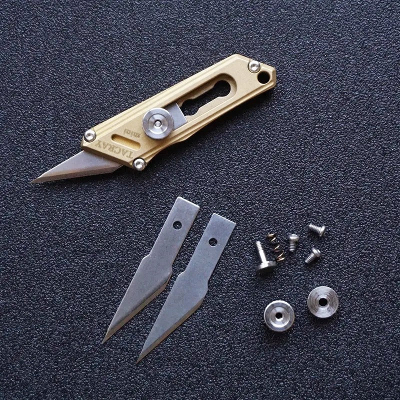 Titanium Alloy EDC Utility Knife Mini Pocket Knife Replaceable Blade