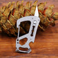 Titanium Alloy Keychain Utility Knife Multifunctional Outdoor Carabiner EDC Tool