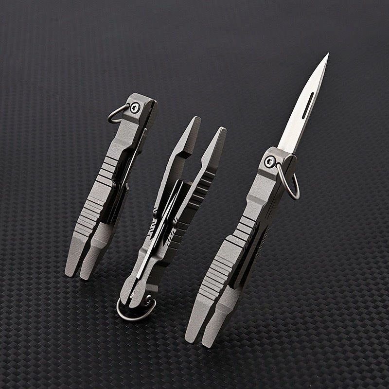 Titanium Alloy Tweezers Multifunctional Outdoor EDC Knife