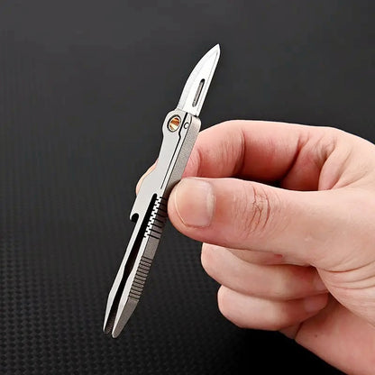 Titanium Alloy Tweezers Multifunctional Outdoor EDC Knife