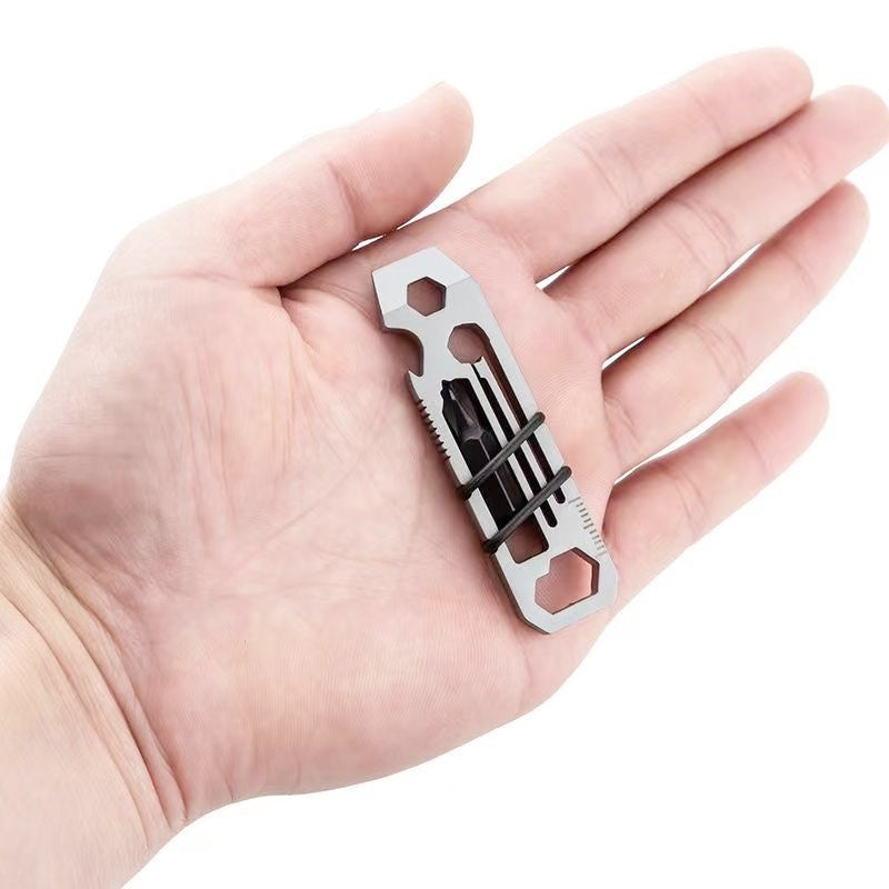 Mini EDC Stainless Steel Multi-functional Small Tool Bottle Opener Wrench Crowbar