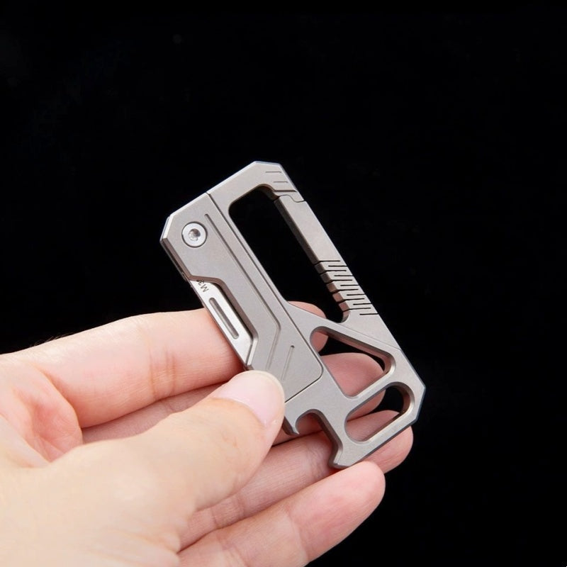 Titanium Alloy Multifunctional Car Keychain Knife M390 Blade