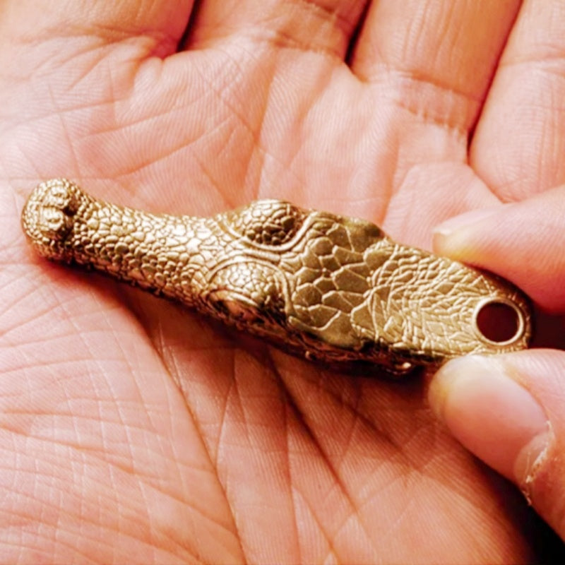 Alligator Clip Brass Keychain Creative Pendant