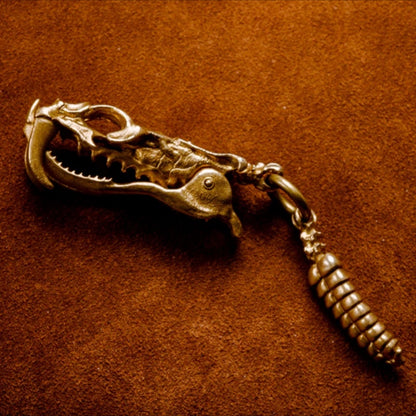 Viper Brass Keychain Creative Niche Pendant