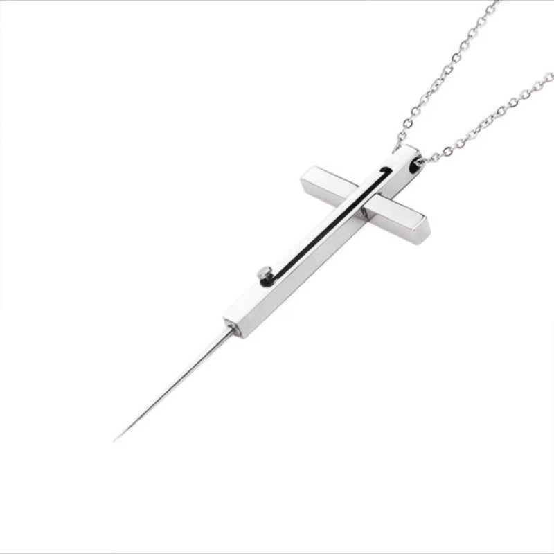 Cross Necklace Accessories Outdoor Self-defense Artifact Creative Toy