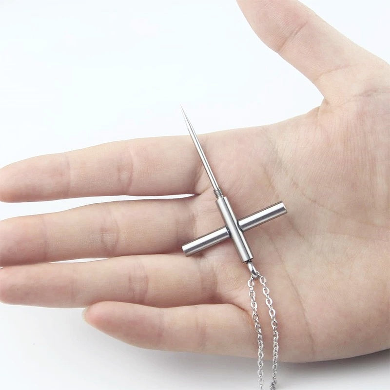 Cross Necklace Accessories Outdoor Self-defense Artifact Creative Toy