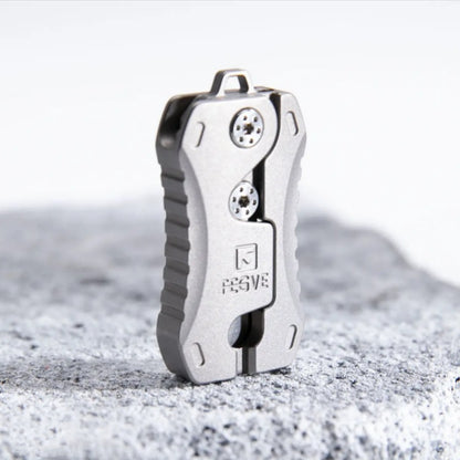 Mini Titanium Alloy Pocket Knife Keychain Pendant Outdoor Emergency Pocket Knife