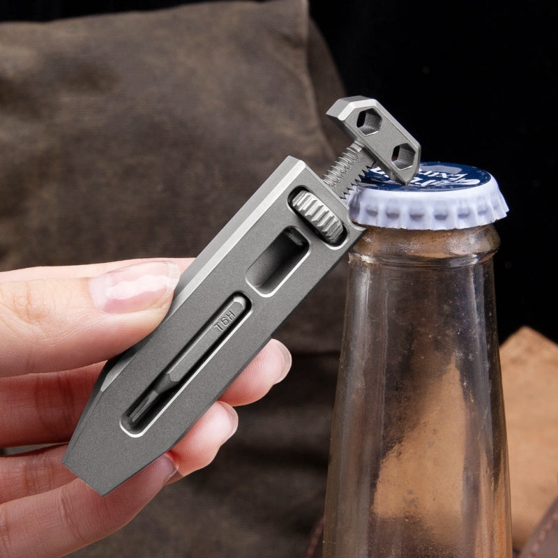 Mini Titanium Alloy Wrench Multi-function EDC Gadget Crowbar Portable