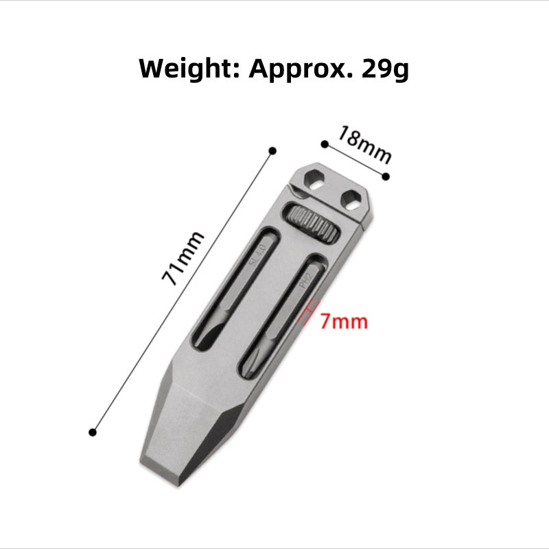 Mini Titanium Alloy Wrench Multi-function EDC Gadget Crowbar Portable