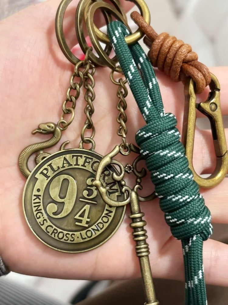 New Magic Keychain Pendant Combination Braided Rope Leather Retro Gift