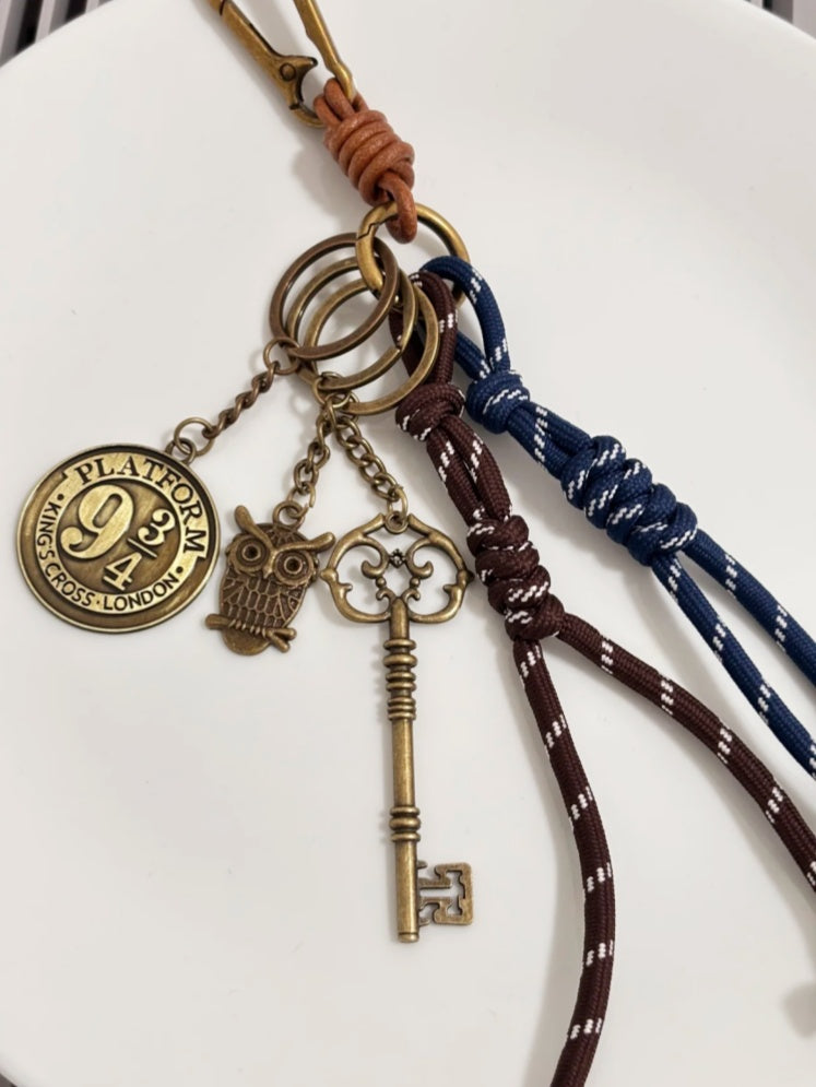 New Magic Keychain Pendant Combination Braided Rope Leather Retro Gift