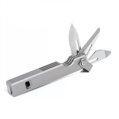 Titanium Alloy Outdoor Survival Whistle EDC Portable Multi-functional Emergency Knife