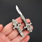 Titanium Alloy Multifunctional Cross Pendant Knife Outdoor EDC Small Tool Pry Bar