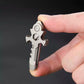 Titanium Alloy Multifunctional Cross Pendant Knife Outdoor EDC Small Tool Pry Bar