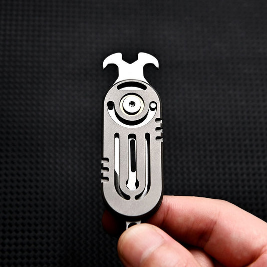 Mini Titanium Beetle Keychain Folding Knife Multifunctional Portable Gadget