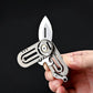 Mini Titanium Beetle Keychain Folding Knife Multifunctional Portable Gadget