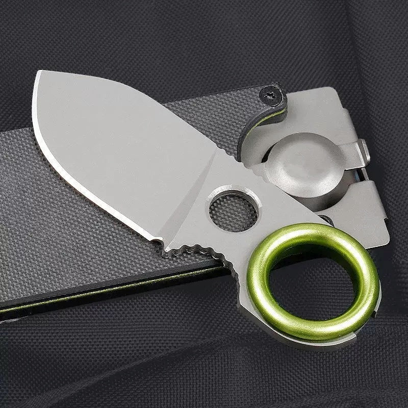 Mini Ring Knife Outdoor Portable EDC Multi-function Knife Keychain Knife