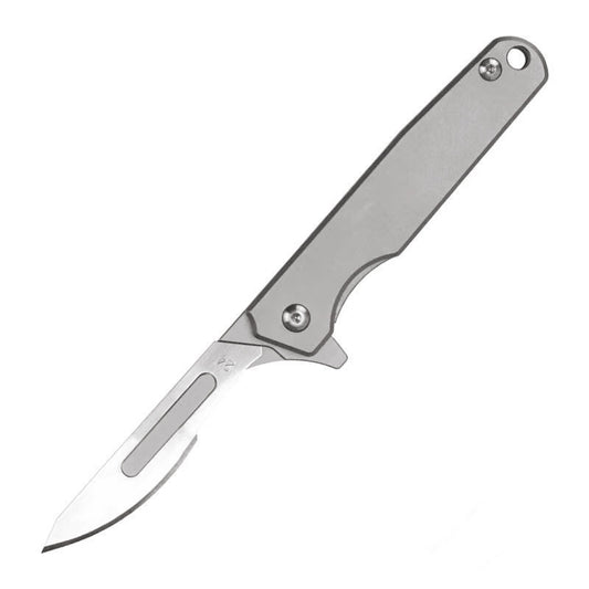 Portable Titanium Alloy EDC Folding Knife Mini Sharp Stainless Steel Knife Gadget