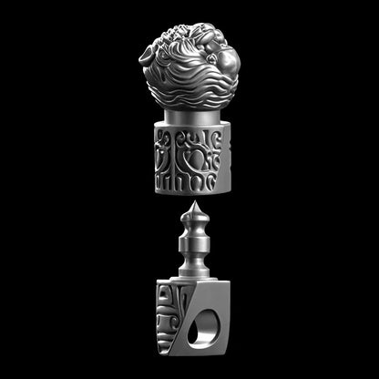 Lion Head Titanium Alloy Quick Release Keychain EDC Key Buckle Car Keychain Creative Gift