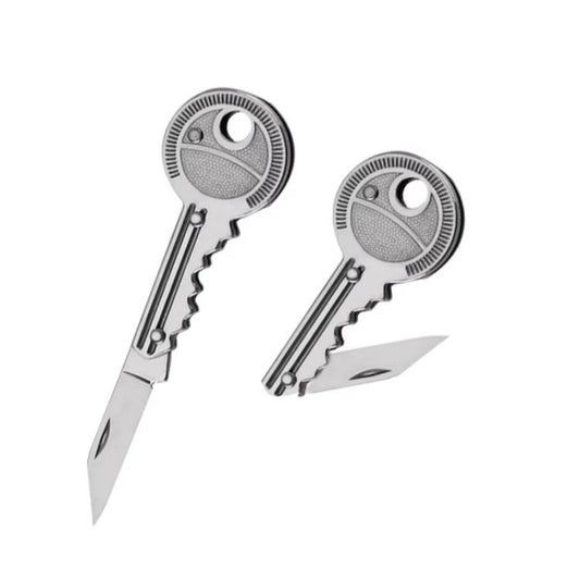 Retro Key Knife Multi-function Mini Portable Folding Knife EDC Gadget Keychain Pendant