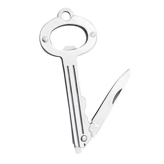 Portable Stainless Steel Bottle Opener Key Knife Multifunctional EDC Folding Knife Gadget